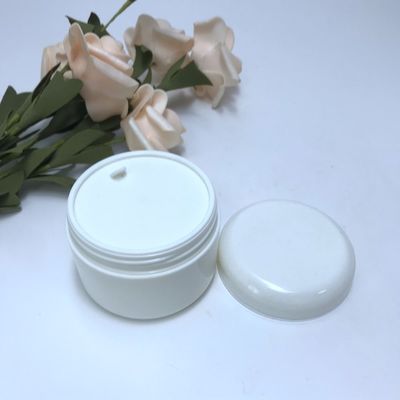 Cosmetic Container 100ml 50ml White PP Plastic Cream Jar With Silver Edge