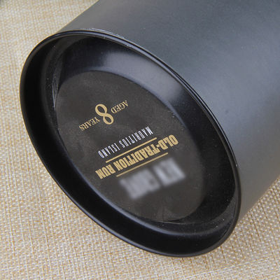 Hot Sell Luxury Cardboard Wine Bottle Cylinder Tube with Metal Lid Custom Logo Foil Stamping Gift Packaging for Champagne