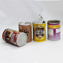 Food Grade Cylinder Paper Composite Cans for Nuts / Milk Powder / Coffee Bean