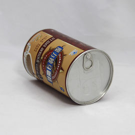 Cylinder Brown Paper Can Packaging for Instant Coffee / Milk Powder / Nuts OEM