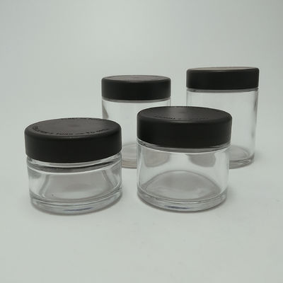 3oz Childproof Clear Containers Hemp Flowers Glass Jar CBD Flowers Jar