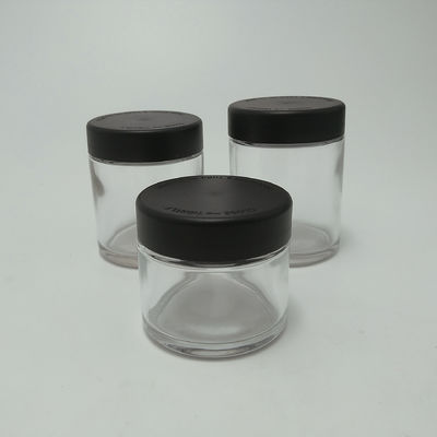 3oz Childproof Clear Containers Hemp Flowers Glass Jar CBD Flowers Jar