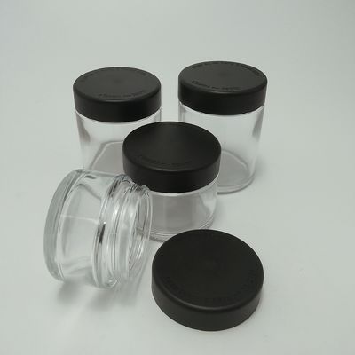 3oz Childproof Clear Containers Hemp Flowers Glass Jar CBD Flowers Jar