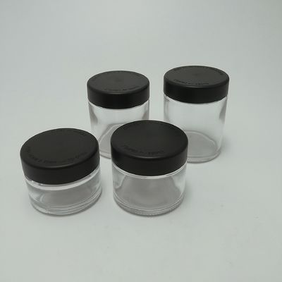 3oz Childproof Clear Containers Hemp Flowers Glass Jar CBD Flowers Jar