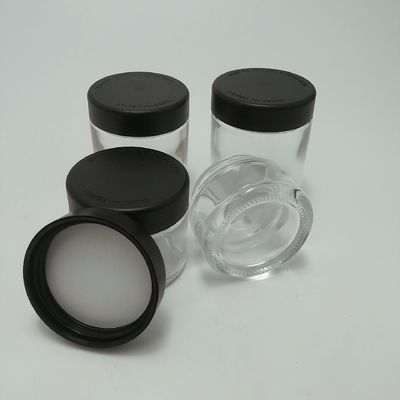 3oz Childproof Clear Containers Hemp Flowers Glass Jar CBD Flowers Jar