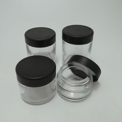 3oz Childproof Clear Containers Hemp Flowers Glass Jar CBD Flowers Jar