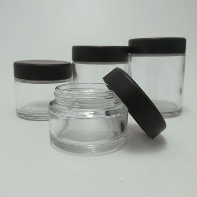 Child Resistant Caps CBD Hemp Packaging Clear Glass Jar