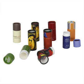 CMYK Color Paper Tube Packaging Matt Lamination Paper Cosmetic Container