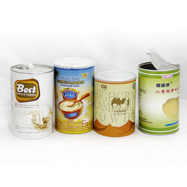 Custom Aluminium Easy Open Lid Paper Composite Cans for Oatmeal Cereal Dried Fruits and Nuts