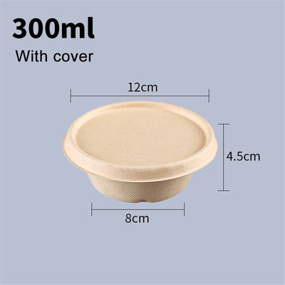 Circular Disposable Food Takeaway Box Paper Pulp Lunch Box Degradable