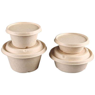 Circular Disposable Food Takeaway Box Paper Pulp Lunch Box Degradable