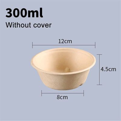 Circular Disposable Food Takeaway Box Paper Pulp Lunch Box Degradable