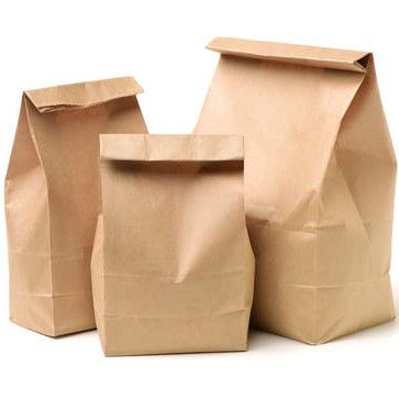 Recycled Kraft Paper Take Away Packaging Restaurant Bags Food Delivery