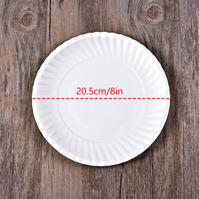 Microwavable Biodegradable Round Plate Disposable Paper Plates For Party Fast Food