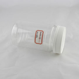 800ml Clear Plastic Cylinder Tubes , Gray PP Plastic Screw Lid