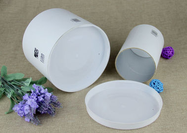 Customised White Plastic Lid Kraft Paper Tube Packaging , Bowl And Fork Paper Cans