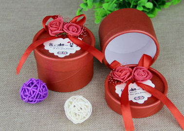 Cardboard Tube Packaging Cute Paper Wedding Candy Box With Ribbon