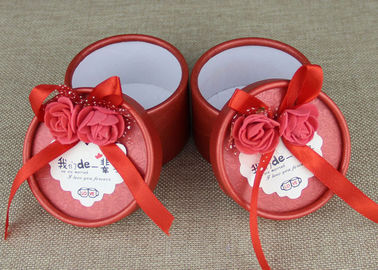 Custom Labeling Red Wedding Ribbon Mini Carboard Paper Cans Packaging