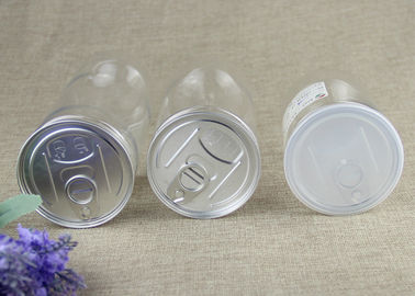 50ml Food Grade Clear Plastic Cylinder Tubes , Transparent PET Nut Cans