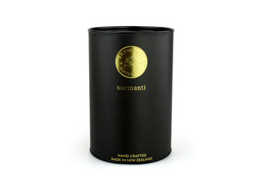 Gold Stamping Black Kraft Paper Composite Wine Cans for Wine and Clothes