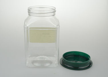 Green Lid Transparent Base Food Grade Material Mini Clear Pet Jars 410 Ml For Liquid