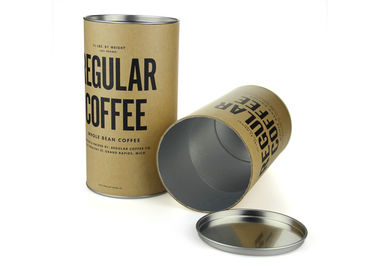 Waterproof Paper Composite Cans , Labeling Aluminum Foil EOE Kraft Paper Tube