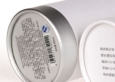 White Print Cardboard Paper Tube Packaging Rolled Edge Round Boxes