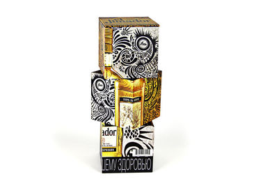 Customized Square Recycled Paper Gift Boxes , Movable Cylindrical Tubes Wine Packaging