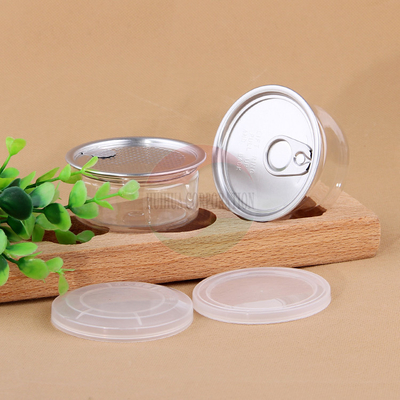 55ml Weed Spice Child Proof Clear Pet Jars With Easy Open Lid