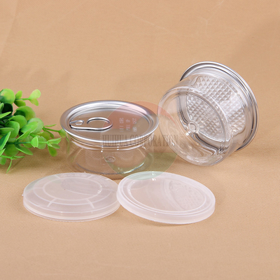 55ml Weed Spice Child Proof Clear Pet Jars With Easy Open Lid