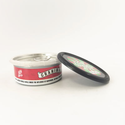 Wholesale Food Grade PET 100ml Weed Can  Jar 3.5g 7g 14g With Child Safe Lid