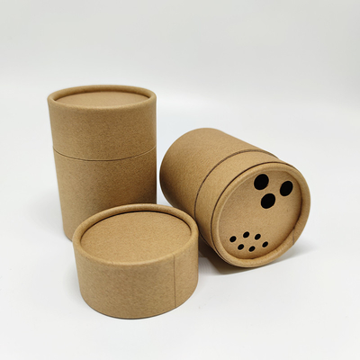 Kraft Paper Sieve Hole Round Tube Packaging Salt Loose Powder