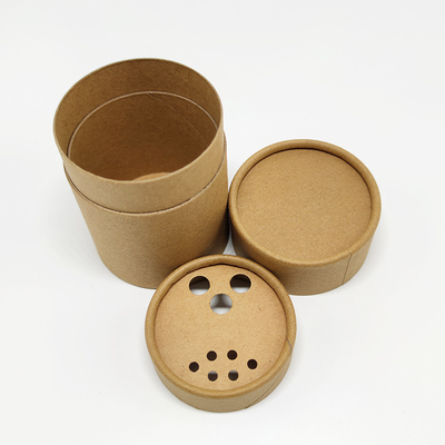 Kraft Paper Sieve Hole Round Tube Packaging Salt Loose Powder