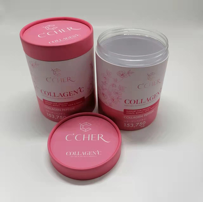 Factory Embossing Carbon Paper Composite Cans Inner PET Screw Jar Protein Powder Packaging