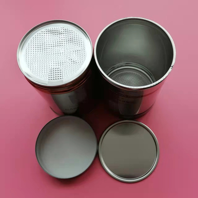 Empty Round Airtight Coffee Tin Plate Cans Tinplate Tea Packaging Tin Box