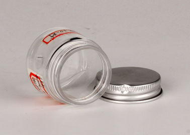 Aluminum Cap Clear Pet Jars Small Plasic For Cosmetic Packaging