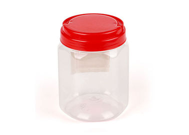 Round Clear Pet Jars Food Grade Container with Handling Cap