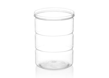 Heat Protection Clear Plastic Cylinder PET Easy Open Lid Canned Package