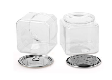 Square PET Tube Packaging , Easy Open Clear Plastic Packaging Tubes