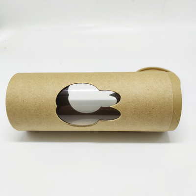 Custom Printed Biodegradable Round Kraft Paper Tube With Window