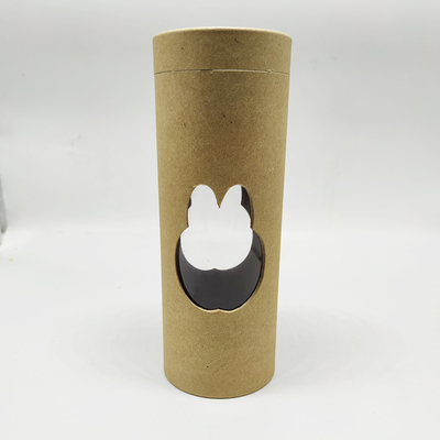 Custom T Shirt Kraft Paper Cans Packaging Biodegradable With Clear Window