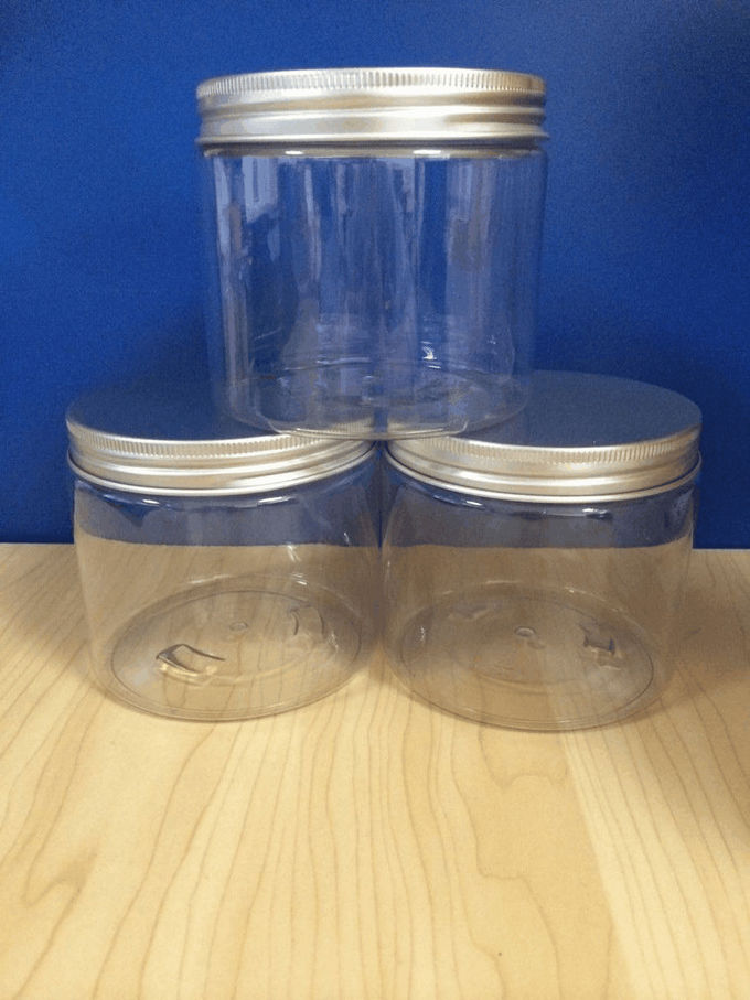 500ml ODM Labeling Clear Plastic Cylinder Food Grade Canned Tubes